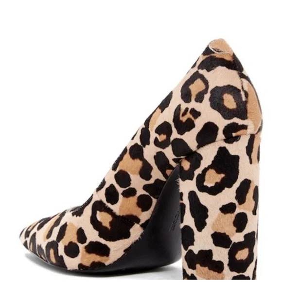 Leopard Calf Hair Heel Pumps - Picture 2 of 3